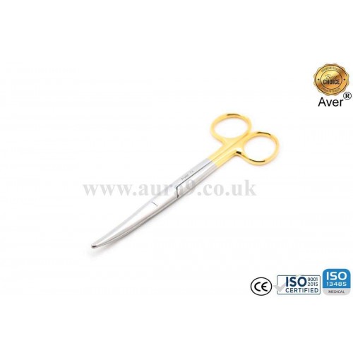 Stainless Steel Scissors Tungsten Carbide Tip, Mayo 14.5 CM Curved 